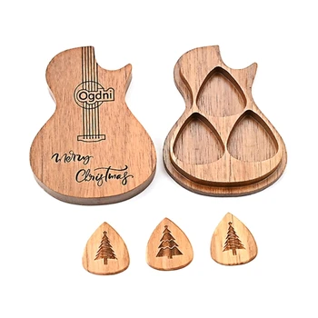 Guitar Shaped Guitar Plectrums Case Guitar Picks Box Organiser и 3 Picks Kits 1