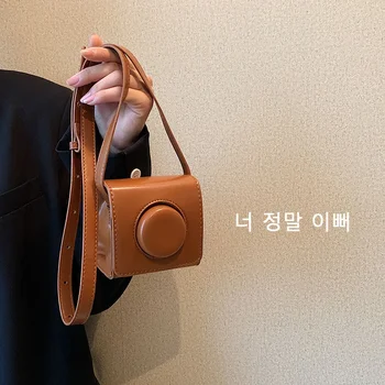 корейска версия ретро мода всички мач странични чанти за момичета чисти и чанти случайни твърди crossbody чанти за жени елегантен 1
