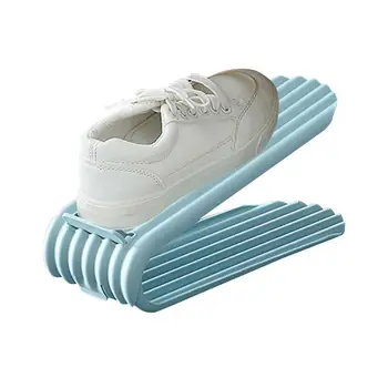 Стойка за обувки Домакински обувки за съхранение Спестете място Рафт Двойна поддръжка на обувки Интегрирана проста стойка за съхранение на обувки 1