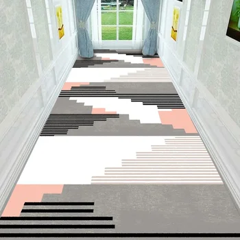 коридор декор нехлъзгащи се ленти килими луксозен дизайн дълъг килим бегач за коридор ХОТЕЛ Всекидневна врата миеща се изтривалка 1