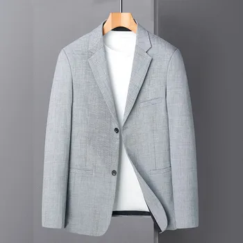2023 Висококачествена мъжка модна тенденция Blazer красиво парти от висок клас ежедневни британски стил Корейска версия тънко палто Blazer 1