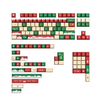 Празнична Коледа Комплект клавиши за механични клавиатури Издръжлив PBT 142PCS H7EC 1