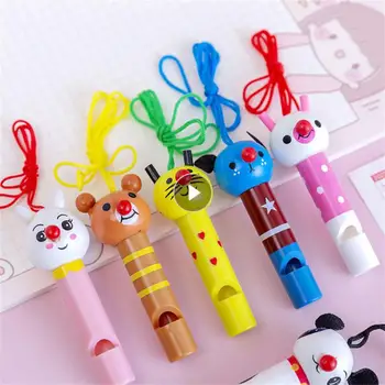 10Pcs мини многоцветни дървени свирки детски рожден ден парти благоприятства декорация бебе душ noice maker играчки Goody чанти Pinata подаръци 1