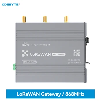 SX1302 868MHz Индустриален LoRaWAN шлюз Половин дуплекс CDEBYTE E870-L868LG12 27dBm 3km DC8 ~ 28V многоканален безжичен шлюз 1