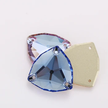 Малки ясни Trilliant Strass стъкло Flatback Sew-на кристали за DIY занаятчийски коледни дрехи облекло декорация бижута мъниста 1