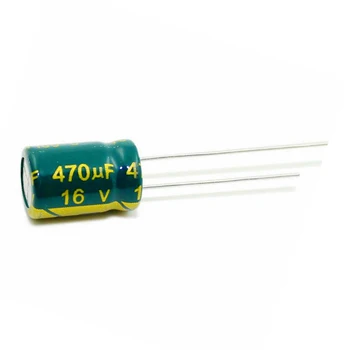 20pcs 470uf16V 8.12mm Ниска ESR / импеданс висока честота алуминиев електролитен кондензатор размер 6 * 12 16V 470uf 20% 1