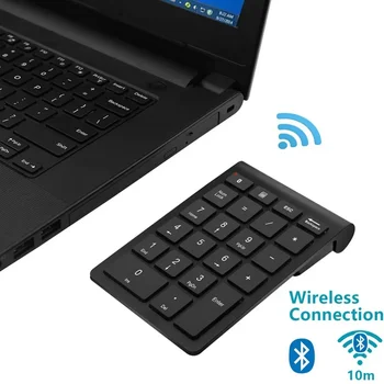 YP безжична Bluetooth клавиатура Мини цифров номер Цифрова клавиатура Счетоводна банка 22 клавиша клавиатура за лаптоп PC таблет компютър 1