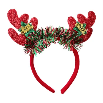 Коледа елени еленов рог лента за глава жени Коледа костюм парти декорации аксесоари за коса 1
