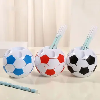 Creative Pen Holder Portable Round Football Shape Art Pen Storage Container Fashion Large Capacity Pen Organizer Kids 1