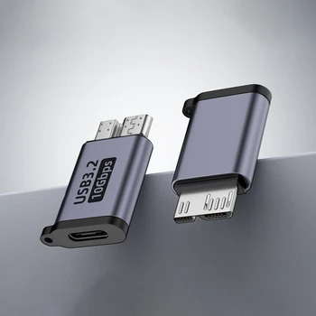 Micro B USB C 3.0 мъжки към тип C женски адаптер тип-C USB3.0 микро B конектор за външен твърд диск HDD кабелен адаптер 1