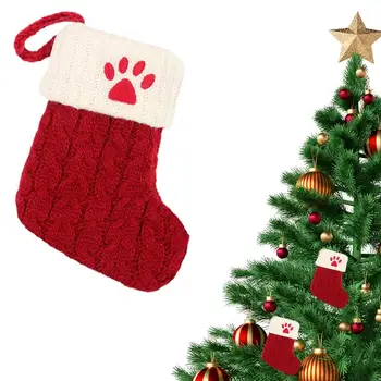 Чорапи за Дядо Коледа Класическа бродирана декорация Чорапи Коледно парти орнаменти за коледно дърво диван 1