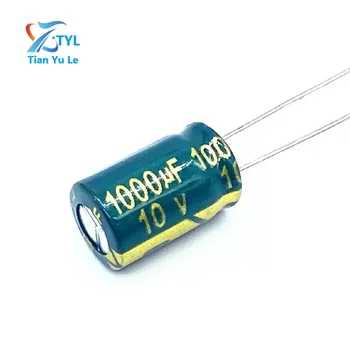  20pcs / партида 10v 1000UF нисък импеданс високочестотен алуминиев електролитен кондензатор размер 8X10 1000UF 10v 1000uf 20% 1
