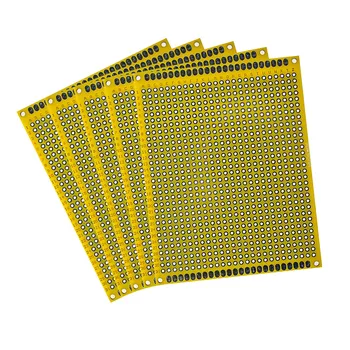 5PCS PCB съвет жълт двустранен съвет 7 * 9 см PCB DIY универсални платки 1