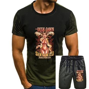 Хип-хоп мъжки тениски от здрач до зори Салма Хайек Танц Страхотно произведение на изкуството Отпечатани улични момчета Tees Swag 100% памук Camiseta 1