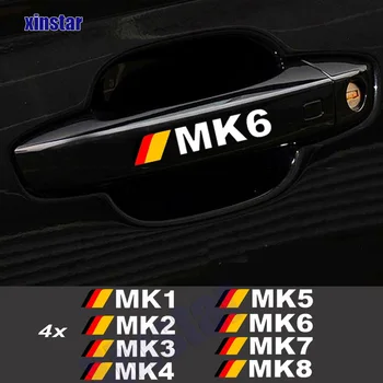 4Pcs Стикер за дръжка на вратата на автомобила за Volkswagen MK1 MK2 MK3 MK4 MK5 MK6 MK7 MK8 Golf6 Golf7 Golf5 1