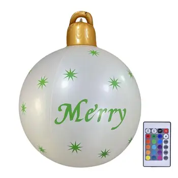 60cm Голяма PVC коледна топка декорация Коледно дърво Новогодишни подаръци Коледно семейство на открито надуваеми играчки 1