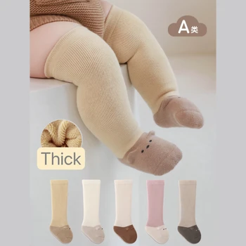 Бебе момиче чорапи есен зима коляното високи чорапи за момиче сладък сладък дълъг тръба деца крак топло бебе неща 0-3T 1