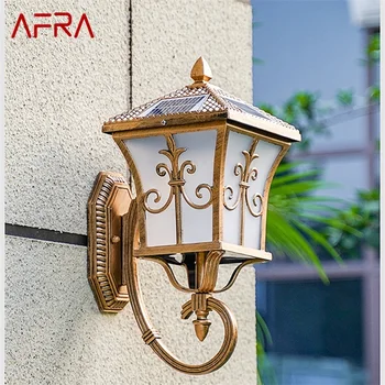 AFRA ретро външна слънчева стена свещи светлина LED водоустойчива IP65 класическа лампа за домашна веранда 1
