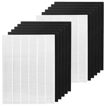 2 Ture HEPA филтри + 10 въглеродни резервни филтри за Winix 115115 филтър A размер 21 за Winix C535 P300 5500 5300