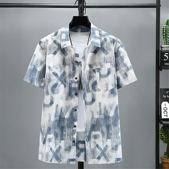 2023 Плюс размер 11XL ризи мъже лято къс ръкав хип-хоп streetwear Хавайски плаж мъжки голям