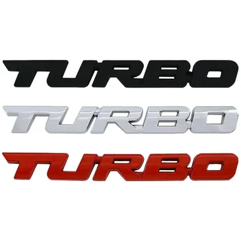 3d Метален турбо стикер за кола Fender багажника Decal значка за BMW Renault Subaru Toyota Jeep SAAB Turbo Emblem Letters Аксесоари