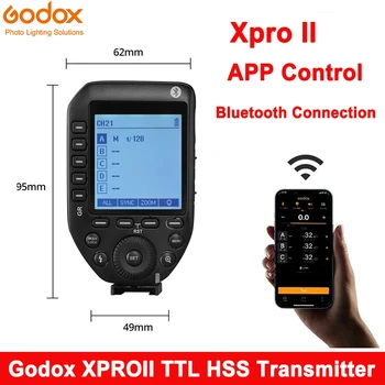 Godox XPro II XproII TTL HSS безжичен Bluetooth флаш спусък 2.4G предавател LCD екран или Canon Nikon Sony Fuji Olympus Penta 1