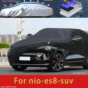 За NIO ES8 Fit Външна защита Автомобилни покрития Снежна покривка Сенник Водоустойчив Прахоустойчив Екстериор Черно покритие за кола