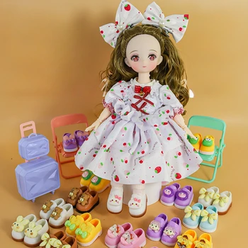 6 Point Doll Обувки 30cm BJD аксесоари Принцеса обувки Macaron цвят играчки аксесоари кукла обувки случайни двойка 1