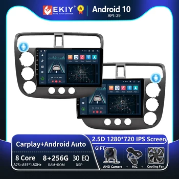 EKIY T8 стерео за Honda CIVIC 2000 - 2006 Car Radio Android Мултимедия Видео плейър Навигация GPS Auto Carplay No 2 Din DVD