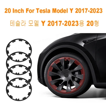 20 инча за Tesla Модел Y 2017-2023 4Pcs колела джанти ръб протектор пръстен гума охрана лента главата капаци 1