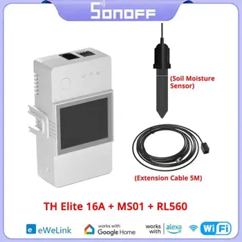 SONOFF TH Elite 16A / 20A WiFi интелигентен превключвател LCD дисплей Превключвател за мониторинг на температурата и влажността Модул за интелигентна домашна автоматизация 1