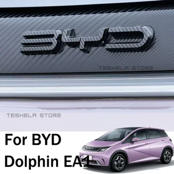За делфин EA1 2020-2023 Черна значка лого емблема Decal състезателна грил качулка стикер стайлинг кола предна машина капак капак декор 1