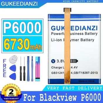 GUKEEDIANZI батерия за Blackview P6000, батерия с голяма мощност, безплатни инструменти, номер за проследяване, последно производство, 6730mAh