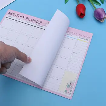 20 листа Планировчик на хранене Месечна стикерна диаграма Седмичен плановик Календари Дневен лист за планиране на задачи Седмичен плановик Подложка за бюро