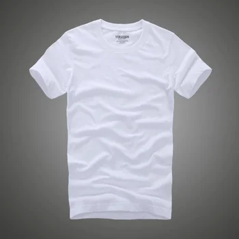 B8643 памучна твърда тениска мъжки къс ръкав camiseta 1