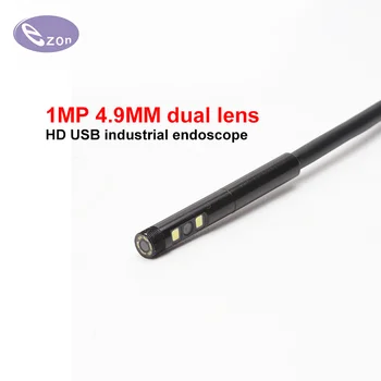 1MP 4.9MM двоен обектив HD USB индустриален ендоскоп 3 в 1 кабел 1.5M поддържа OTG(EZ DUAL CAM4.9MM) 1