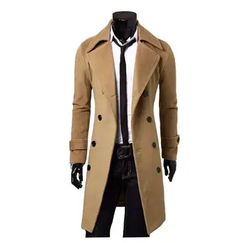 Ред Durable loose coat warm woolen военен стил палто зимно палто за пазаруване / мокър восък ~ Apotheekmeeusdeneve.be 11