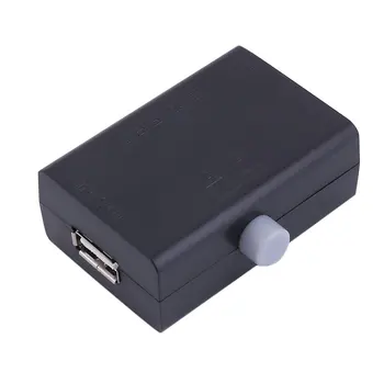 Горещо високо качество Нов USB споделяне Споделяне Switch Box Hub 2 порта PC компютър скенер принтер ръководство гореща промоция на едро 1