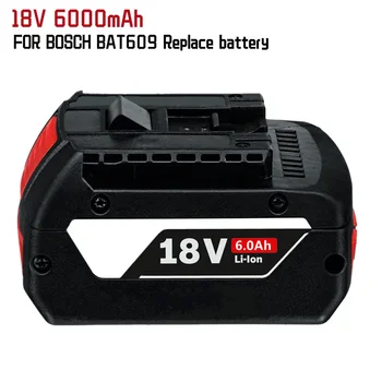 18V Batterie für Bosch GBA 18V 6,0 Ah Lithium-BAT609 BAT610G BAT618 BAT618G 17618-01 BAT619G BAT622 SKC181-202L + ladegerät 1