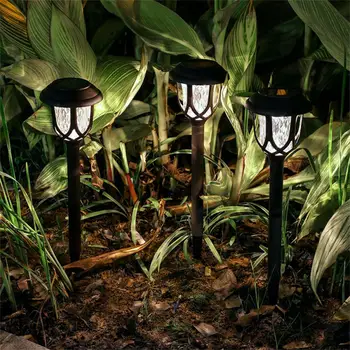 Пейзажна лампа IР65 Водоустойчив интелигентен контрол на светлината с главен превключвател Устойчивост на корозия Светлина Слънчева лампа за косене на трева Бяла 1