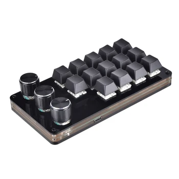 14 клавиша Програмируема клавиатура Многофункционална USB механична клавиатура Макро механична клавиатура с 3 копчета