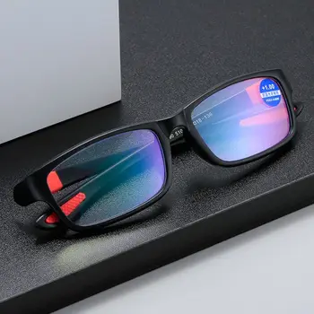 Square анти-синя светлина очила за четене Мъже Жени Спорт PC рамка Пресбиопия очила Компютър Ултралеки увеличителни очила 1