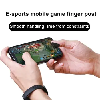Дишащ палеца пръст ръкави Gaming пръст ръкавици Sweatproof въглеродни влакна сензорен екран пръст стикери за мобилни игри 1