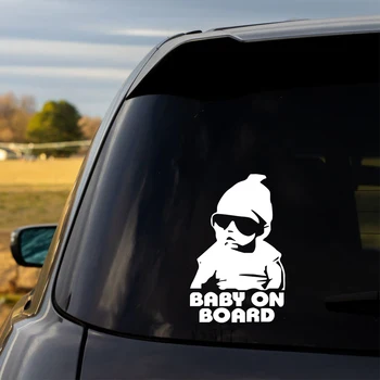 бебе на борда Винил стикер за кола камион SUV задно стъкло декор Decal винил капак Предупреждение за безопасност на автомобила Стикери Авто аксесоари 1