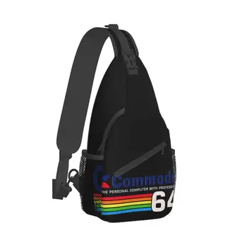 Черно Crossbody гърдите чанти ретро Commodore 64 джобове пътуване пакет пратеник спортни тийнейджъри рамо чанта Унисекс 1