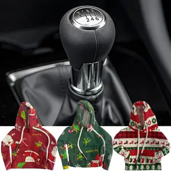 Hoodie Car Gear Shift Cover Весела Коледа Суитчър Промяна на лоста Cover авто Защита от превключване на предавките за автомобилни превозни средства SUV камион 1