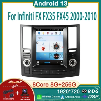 Pentohoi Car Radio за Infiniti FX FX35 FX45 2000-2010 Carplay Auto Android 13 DVD мултимедиен видео плейър стерео GPS 5G WIFI 1