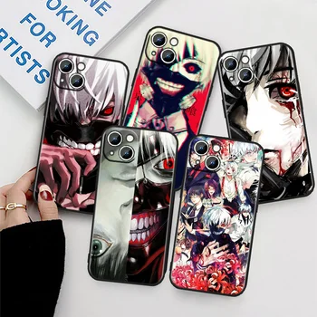 Аниме Tokyo Ghoul Япония За Apple iPhone 11 Калъф за телефон 14 13 12 XS XR X 8 7 6 6S 5 5S SE Pro Max Plus мини черен капак 1