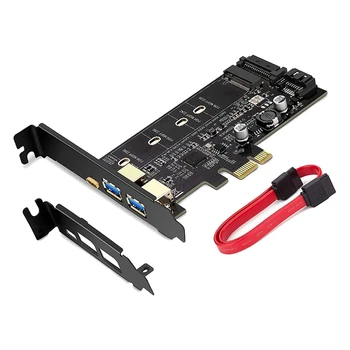 2X PCI-E към USB 3.0 PCI Express карта Incl.1 USB C и 2 USB A порта, M.2 NVME към Pcie 3.0 адаптерна карта със скоба 1