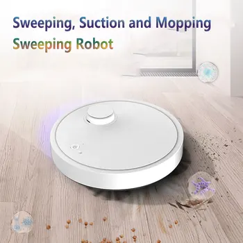 Автоматична прахосмукачка робот 3-в-1 Интелигентна безжична метене мокра и суха ултра-тънка почистваща машина Почистване Smart Home 1